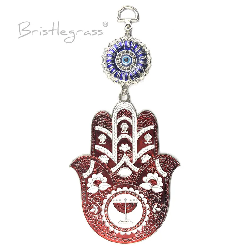 BRISTLEGRASS турецкий синий сглаза рука Фатимы в виде вьющегося стебля с цветами на