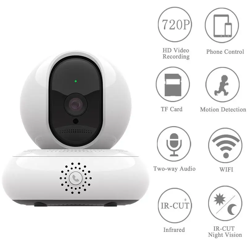 QZT Беспроводной видеонаблюдения Камера WI FI IP камеры безопасности дома один клик