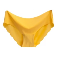 summer women panties solid color ice silk seamless low waist briefs%c2%a0underwear