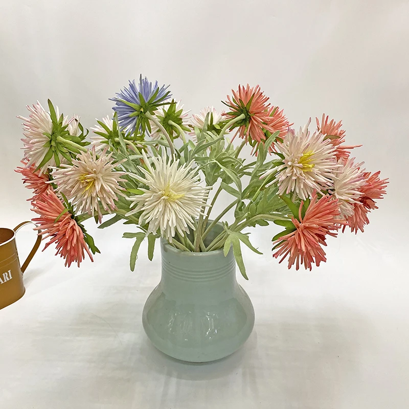 

Crab chrysanthemum simulation silk flower fake flower exquisite single branch home balcony living room decoration simulation flo