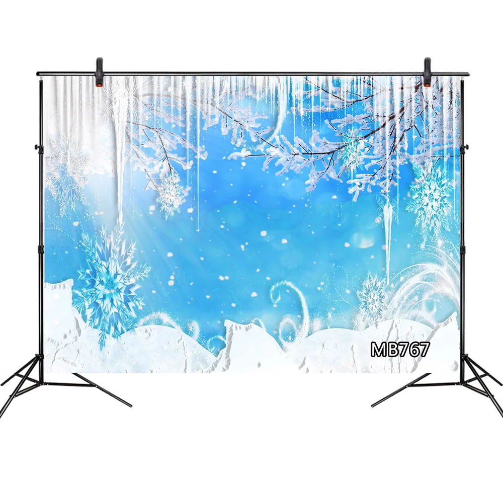 Полиэстеровый Виниловый фон для студийной фотосъемки с изображением снежинок и