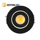 Встраиваемый светодиодный мини-светильник, приглушаемая ламсветильник с COB матрицей, вырезанное отверстие для ванной комнаты, кабинета, кухни, 3 Вт, 42 мм, черный