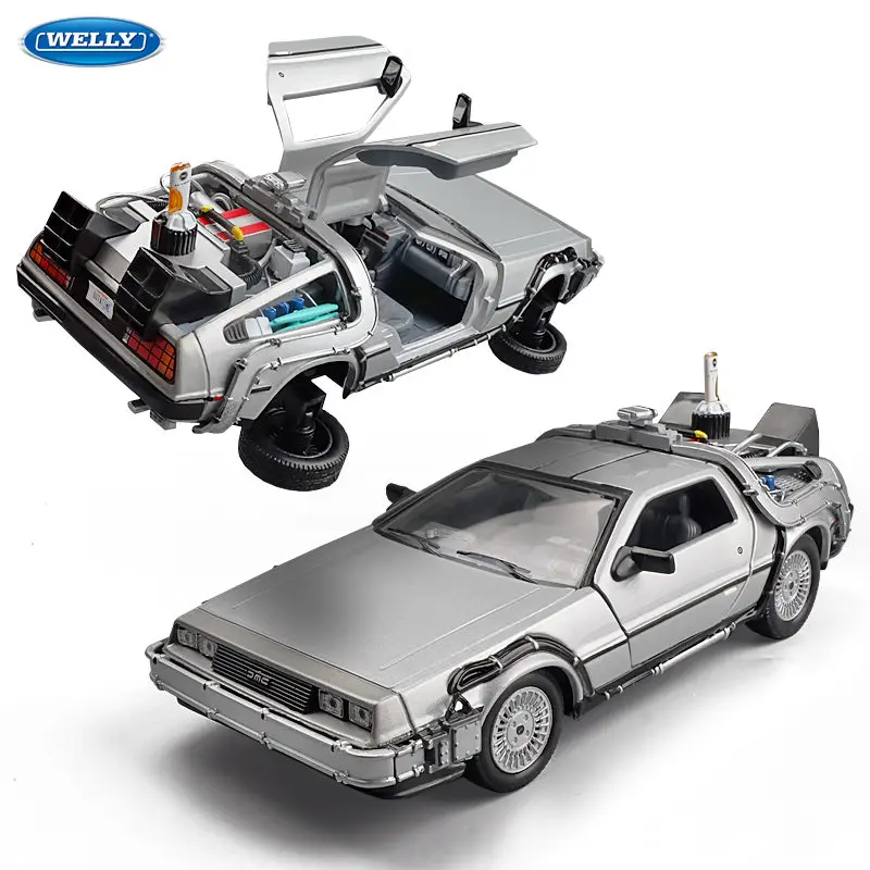

Модель литая автомобиля из сплава 1:24, модель автомобиля, модель delorean Назад в будущее, машина времени, Металлический Игрушечный Автомобиль д...