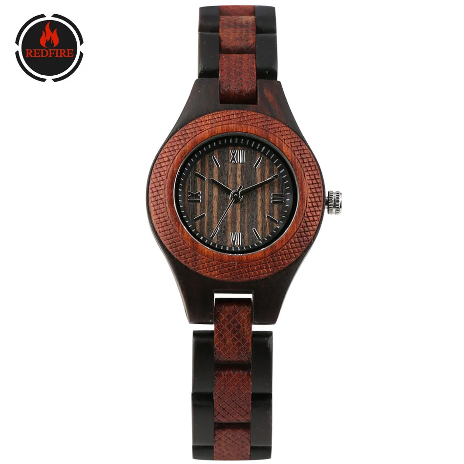 Стильные женские деревянные часы REDFIRE в стиле ретро минималистский маленький