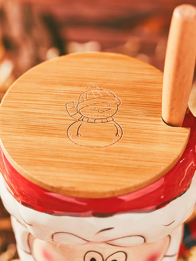 Тысячи ручной раскрашенные кружки Санта Клаус керамическая кружка с крышкой для