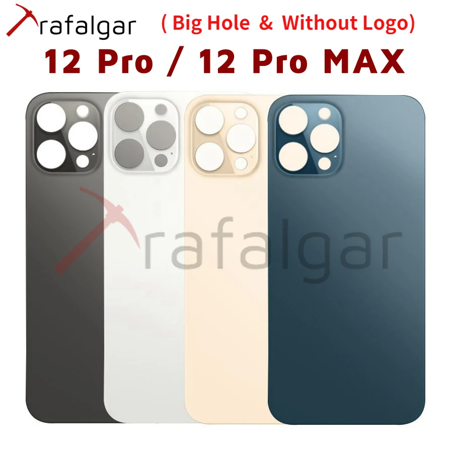 Задняя крышка батарейного отверстия для iPhone 12 Pro Max стеклянная с большим