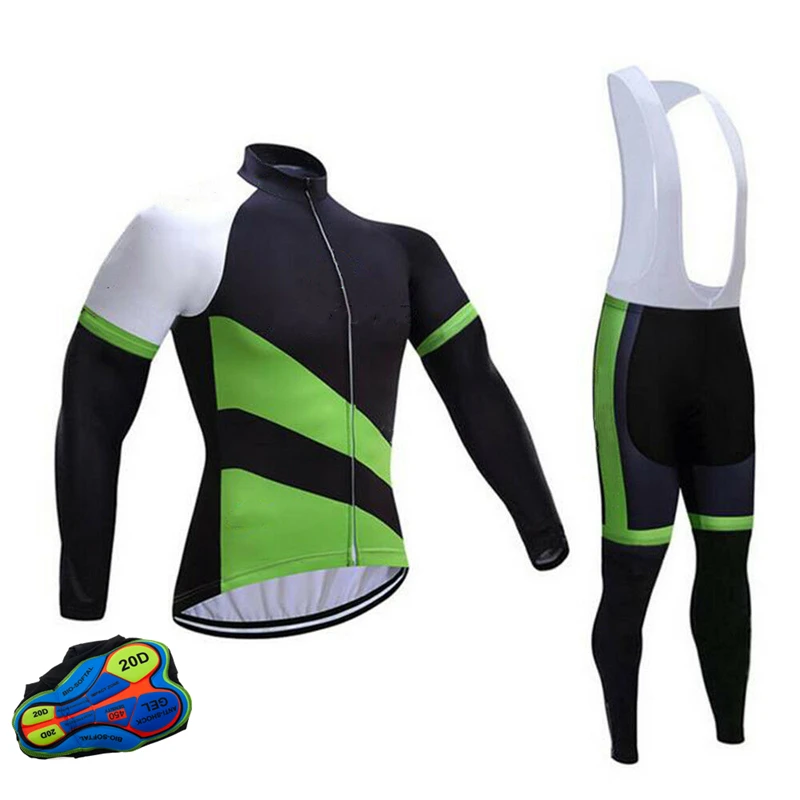 

Bicycle Ultraviolet-Proof Tight downhill Racing Sportswear Long Sleeve Bike Jerseys With Pants Men Cycling Sets Sportswear Suit