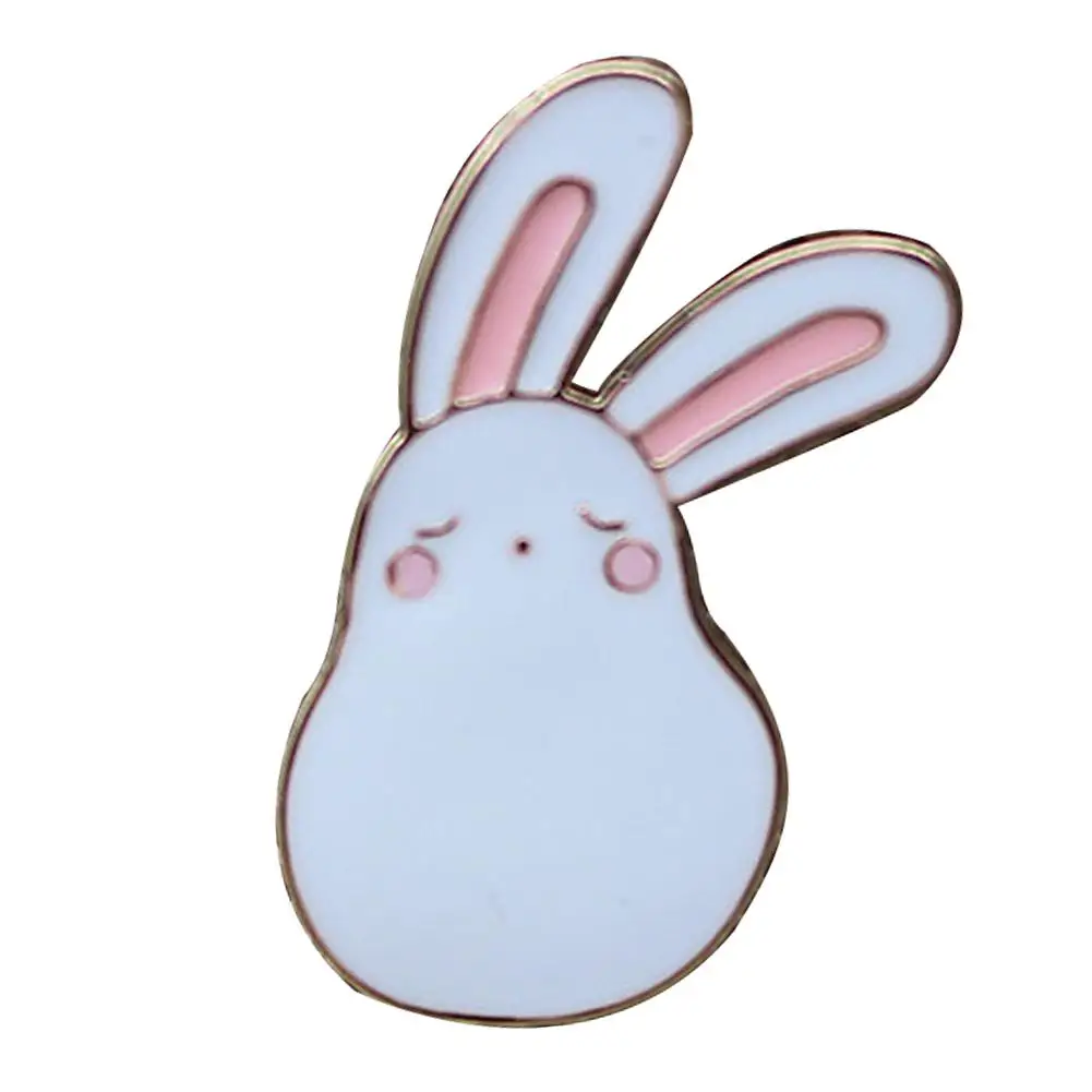 Унисекс эмалированная брошь в виде рыбьей кости кролика морковки медведя