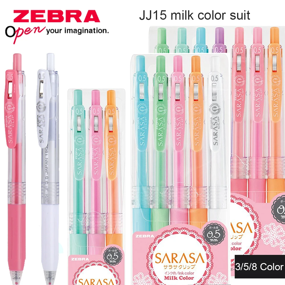 

Zebra 3/5/8pcs Set Colored Pens Gel Pen School Stationery Office Supplies Color Drawing Pen Gel Pens 0.5mm Ballpoint SARASA JJ15