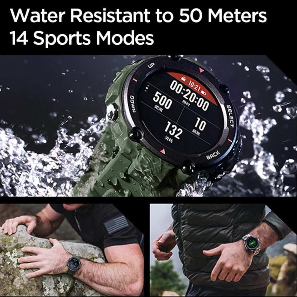Новинка 2020 CES Amazfit T rex T-rex умные часы с управлением музыкой 5ATM Смарт-часы GPS/GLONASS 20