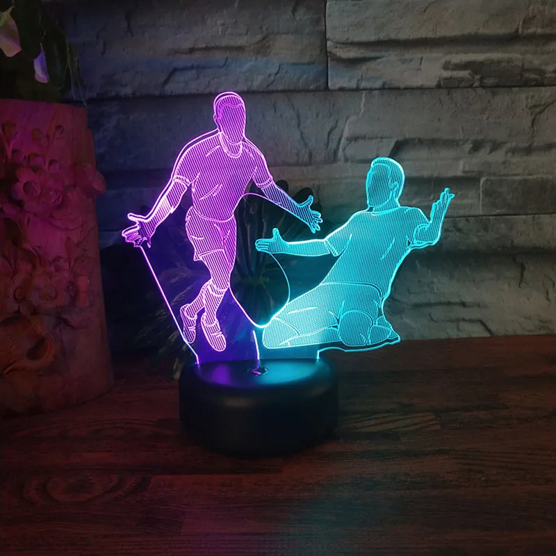 

Светодиодный USB 3d светильник для футболиста, светодиодный ночник для дома, подарок на день рождения для мальчика, настольный ночник, светиль...