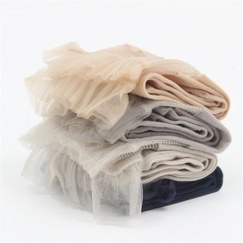 Women Transparent Mesh Glass Silk Socks Summer Crystal Lace Solid Sock For Ladies New Elastic Sexy Ultrathin Socks