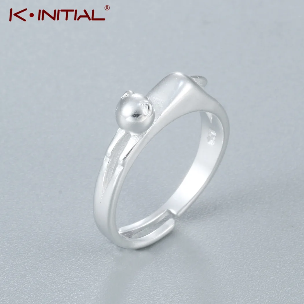 

Kinitial Lovely Finger Cat Rings for Women Adjustable Animal Ring Fashion Cat Pet anillos mujer Wedding Bride Jewelry anillos