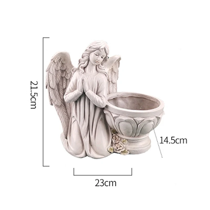

Hot Angel Garden Ornament Angel Succulent Flower Pot Plant Holder Resin Crafts for Indoor Outdoor Garden Courtyard D6