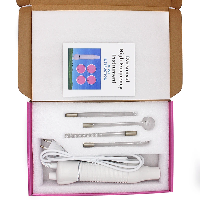 

High Frequency Electrode Wand Electrotherapy Glass Tube Bactericidal Tag Spot Acne Remover Hair Facial Body Spa Beauty Care Tool