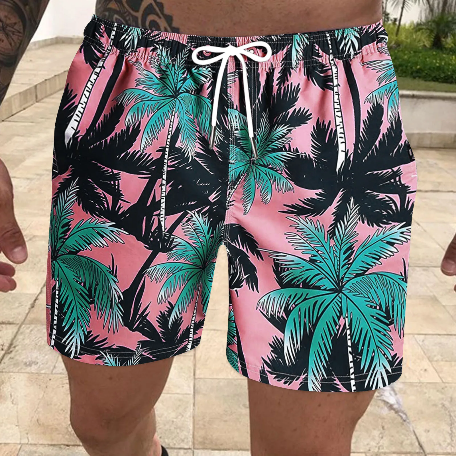 

Tropical Summer Holiday Beach Swimming Short Trunks Fast Dry Men's Swimming Beach Surf Shorts Casual Fashion Mens Shorts