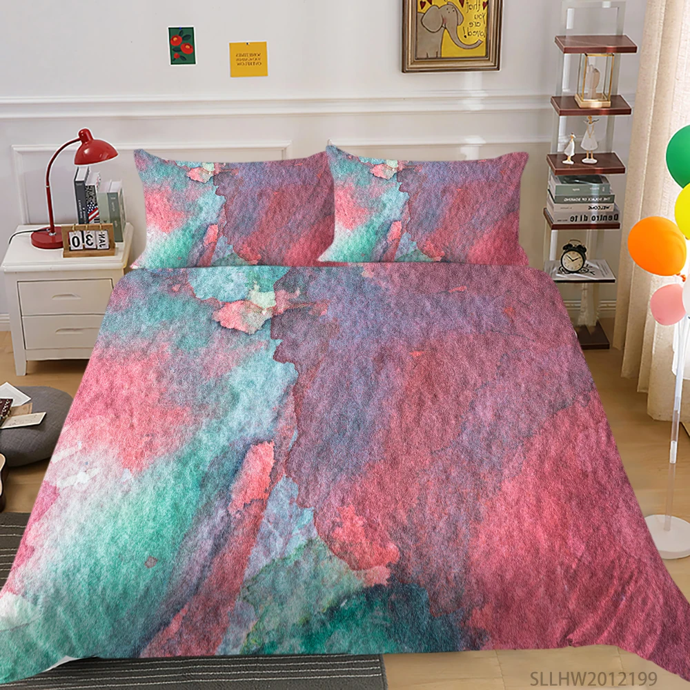 

3D Oil Painting Duvet Cover Set King Size Luxury Bedding Set 2/3 Pcs Soft Comfortable Home Decor For Kids Adult