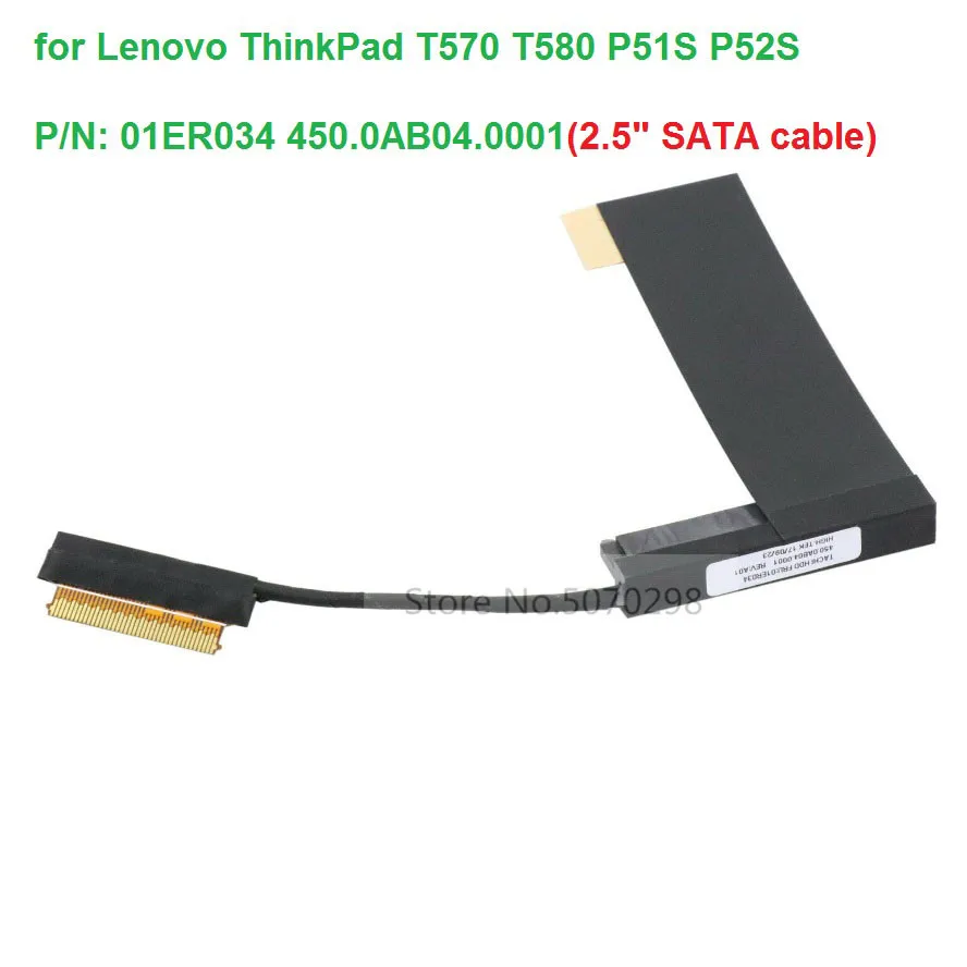 

SATA HDD SSD Cable Line with HDD Bracket Sets 450.0AB04.0001 01ER034 For Lenovo Thinkpad T570 T580 P51S P52S Laptop