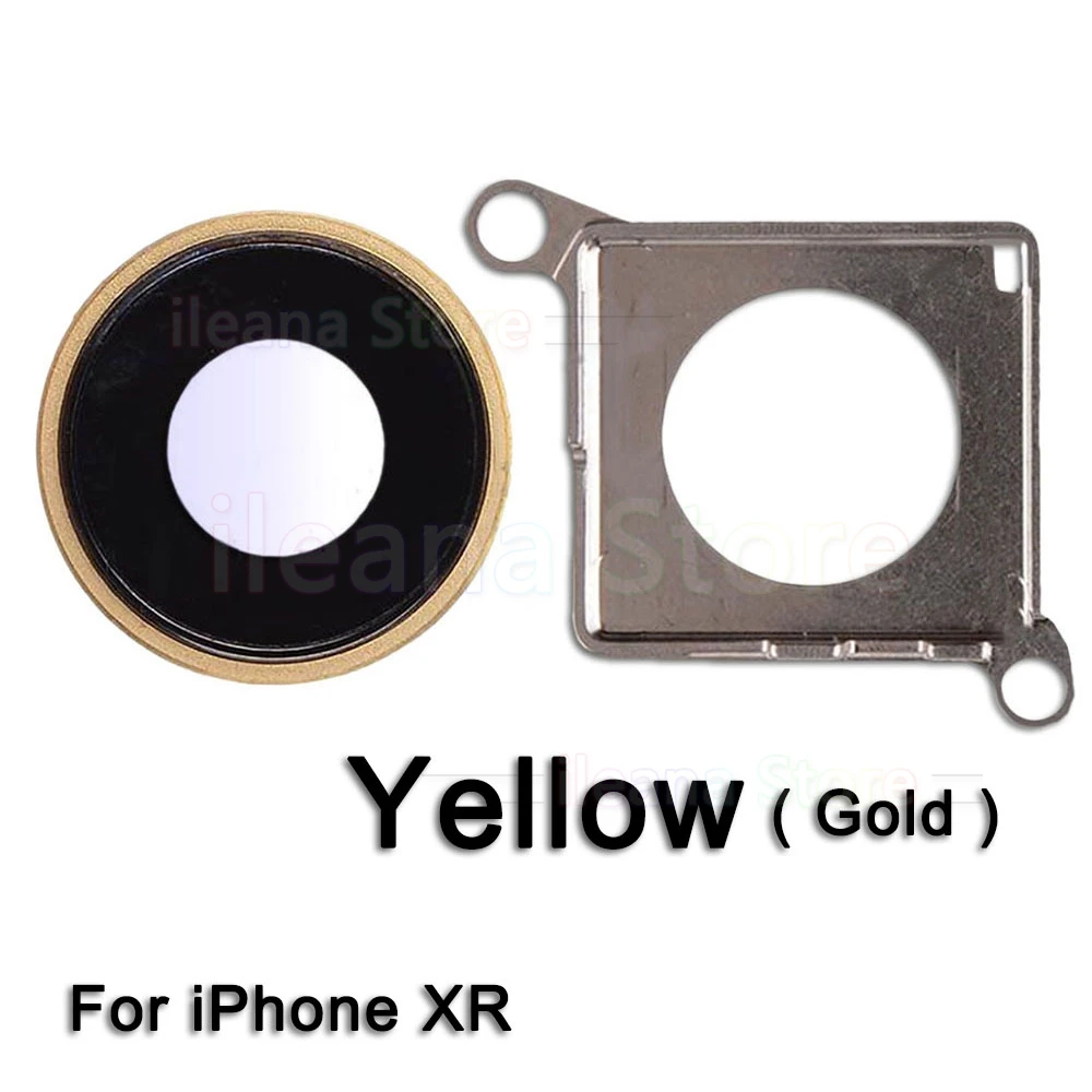 Сапфировое стекло задняя камера Стекло кольцо для iPhone X Xs Max XR камера объектив кольцо Крышка Оригинальная Замена - Цвет: XR Gold
