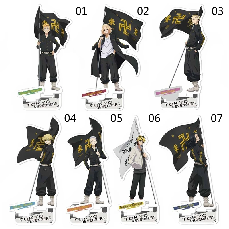

Anime Tokyo Revengers Figure Cosplay Acrylic Stands Manjiro Ken Takemichi Hinata Atsushi Model Plate Fans Gift Collection Props