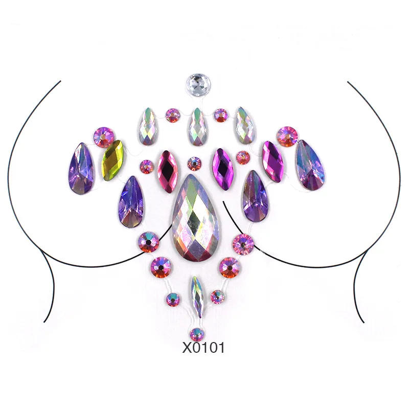 Драгоценный камень клей татуировки Стикеры Boho тела декор наклейка Bindi может быть