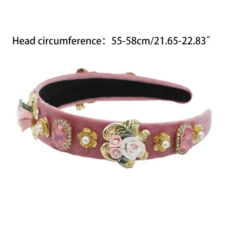 Женский обруч для волос в стиле барокко с розами|Шпильки и заколки волос| |