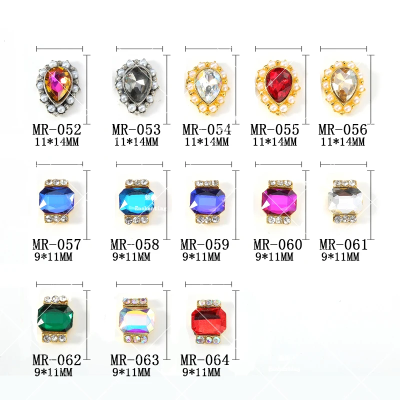 10 шт/сплав ногтей AB Кристальные бриллианты Ретро ногти очарование Хрустальные