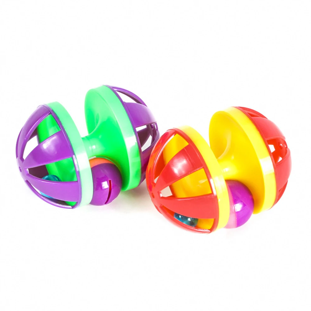 Interactive Cat Toy Ball Pet Supplies Training Play Chewing EVA Rainbow Stick Wand With Small Bell Mouse Entertain |