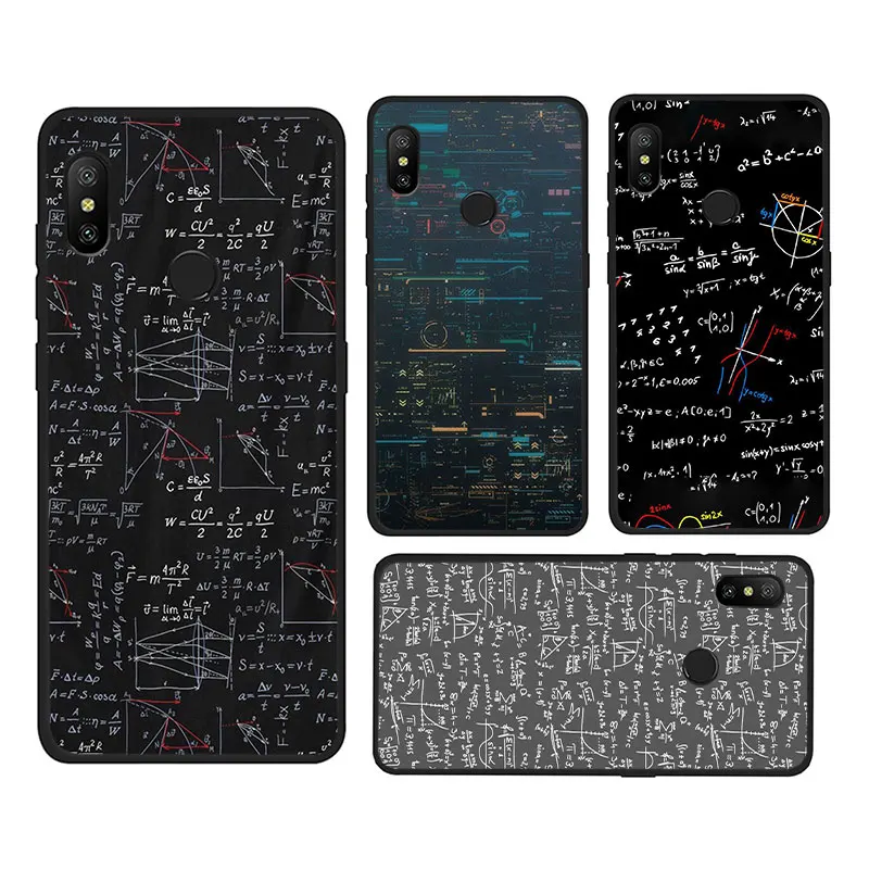 Мягкий силиконовый чехол из ТПУ с математическими формулами для Redmi Note 5 6 7 8 9 Pro Max