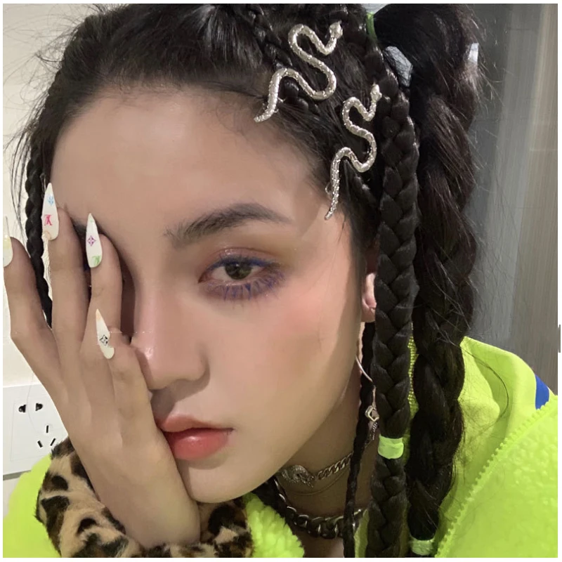 Модные женские аксессуары для волос змеиная заколка металлическая