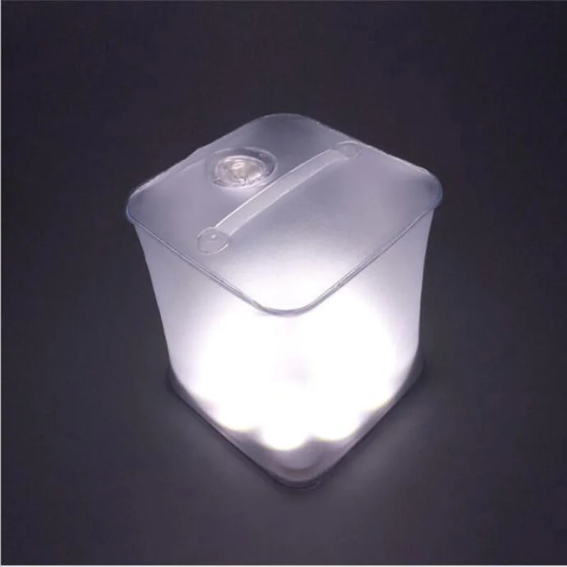 

10LED Solar Inflatable Light Square Tent Folding Portable Outdoor Camping Light Holiday Decoration