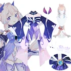 Костюм для косплея игры Genshin Impact Kokomi, парики Sangonomiya Kokomi, сексуальная женская одежда, униформа на Хэллоуин, карнавальные костюмы