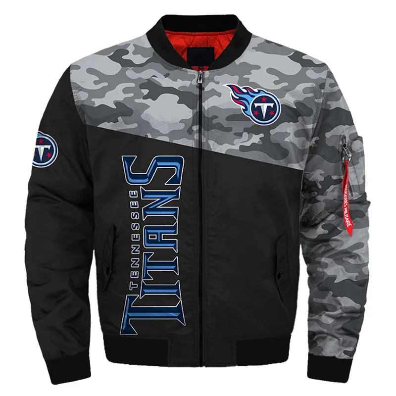 

2021 Gray camouflage black stitching design flame rolling ball print men's winter bomber jackets