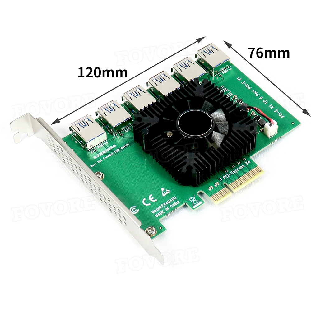 PCIE от 1 до 6 PCI Express X4 20 Гб переходная карта адаптер PCI-E слот 4X 16X USB 3 0 переходник