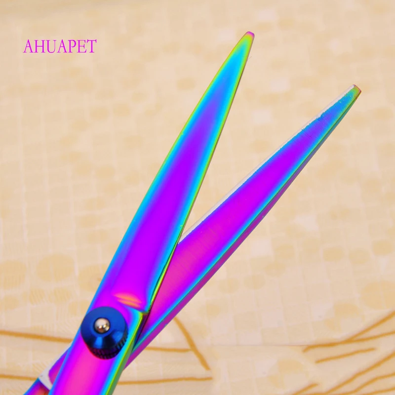 

AHUAPET Dog Grooming Scissors Groomer Pet Arber Supplies Dog Cut Tesoura Grooming A Set Of 7 Inch Colorful Pet Scissors 2018 E