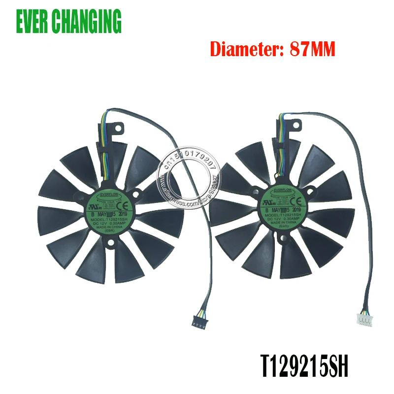 87 мм T129215SH FDC10U12S9 C 4Pin RTX 2060 2070 2080 карты охладитель вентиляторы для ASUS GeForce RTX2080 RTX2060