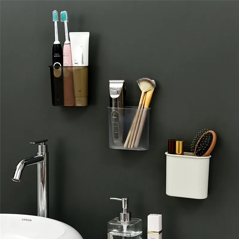 Самоклеящаяся подставка для зубной пасты пластиковая бочка щетки настенный ящик
