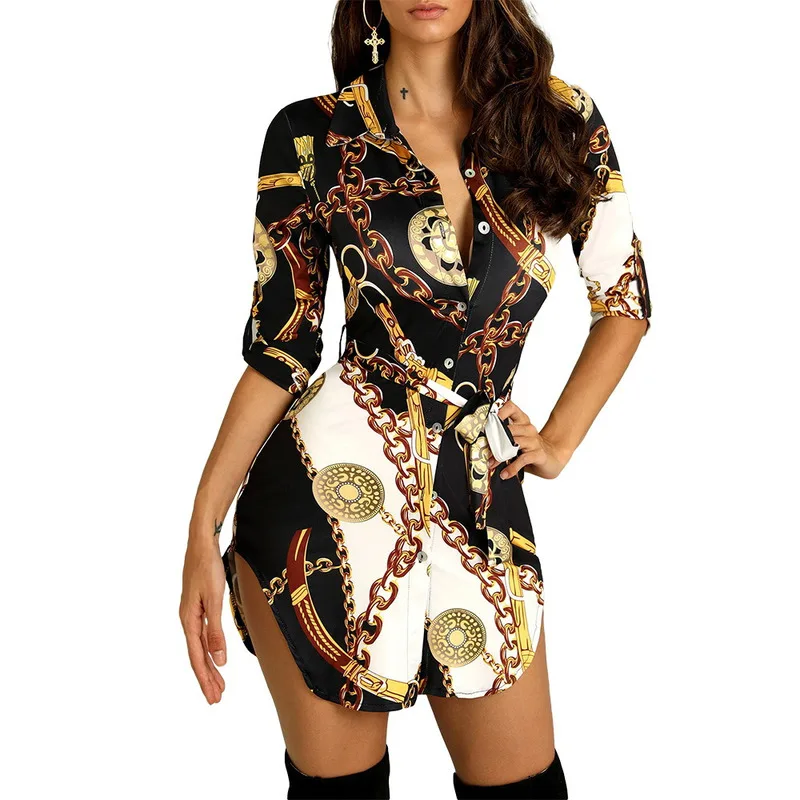

New Sexy Dress Fashion Sexy Print Dress Bow Above Knee V-Neck Dresses Woman Party Night Club Dress Casual Dress 2020