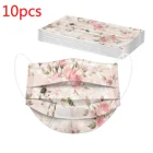 10 шт. взрослых Одноразовые Уход за кожей лица Маска Респиратор маска с цветочным принтом 3-х слойные Nonwove Mascarillas дышащая петли уха маски для лица