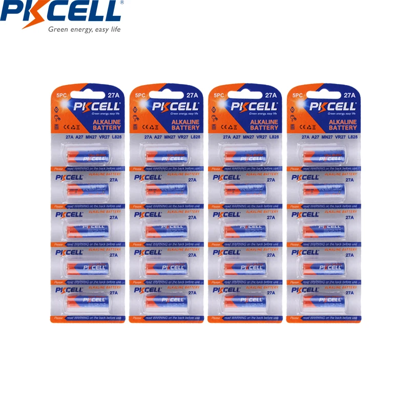

20Pcs/4pack MN27 27A A27 L828 27A 12V Battery primary Alkaline Battery For Doorbell Remote Control Flshalight Batteries PKCELL