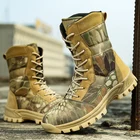 Мужские камуфляжные армейские ботинки, тактические высокие кроссовки специального назначения, Нескользящие, для пустыни