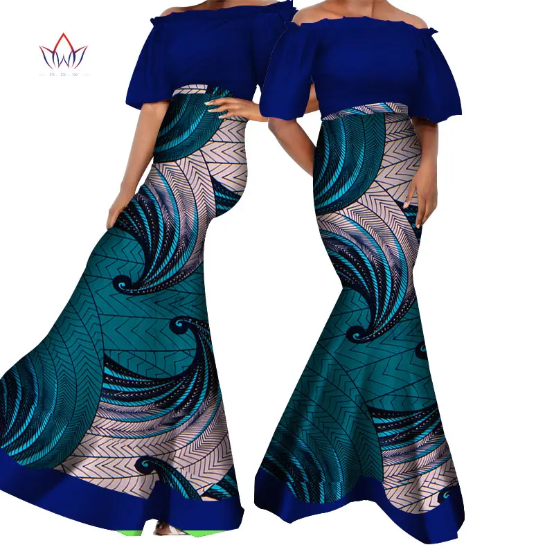 Летняя африканская традиционная одежда для женщин с коротким рукавом базин