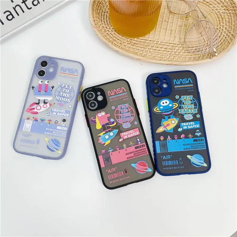 

The New For Apple 11 mobile phone Case Side Printing Pattern Little monster iphone78Plus12pro Cartoon Couple Liquid Soft XSR Max