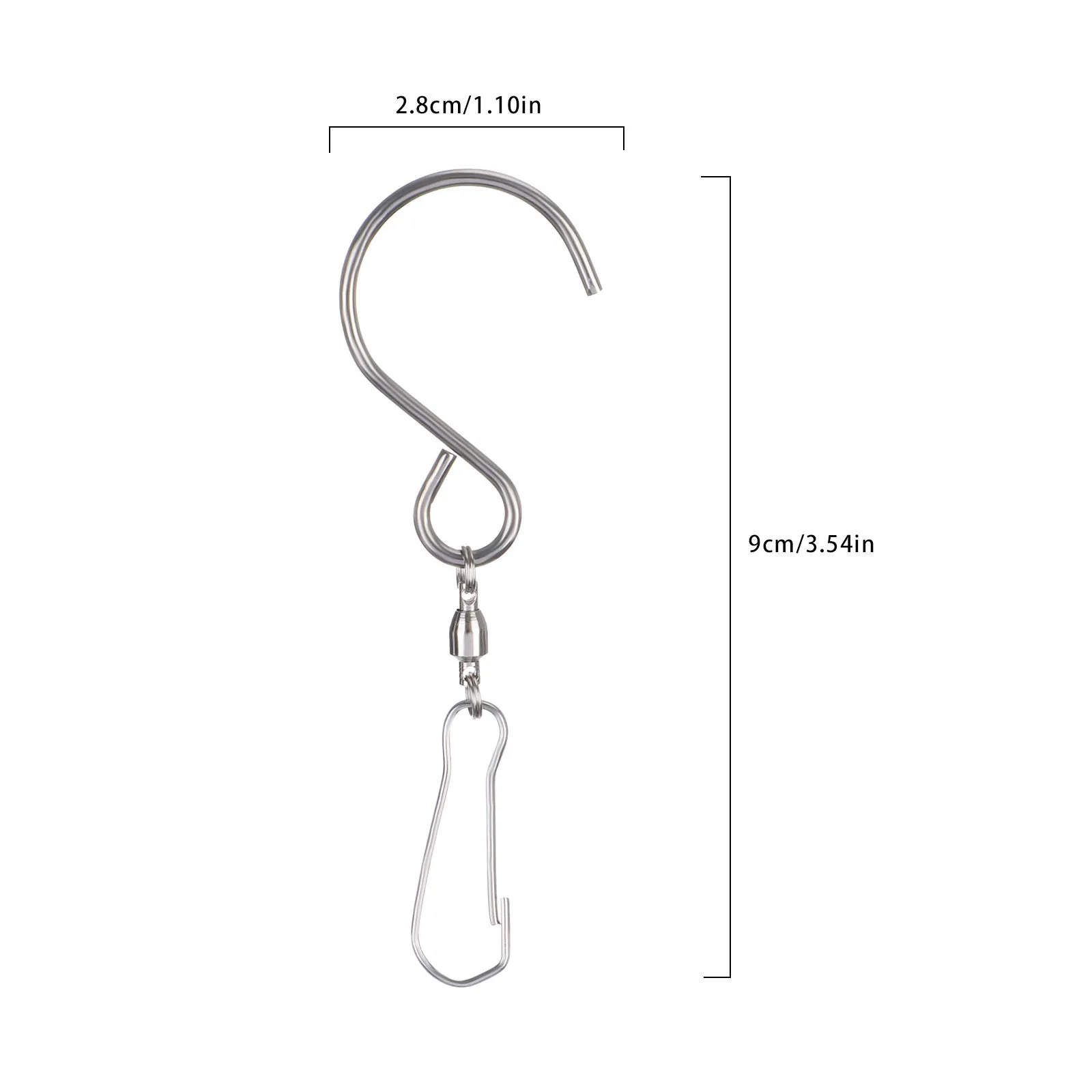 

3d Flowing-light Effect Decor House Hanging Pendant Decoration Gifts Silver Six Stars Rotating Wind Chimes Spinner Home Decor