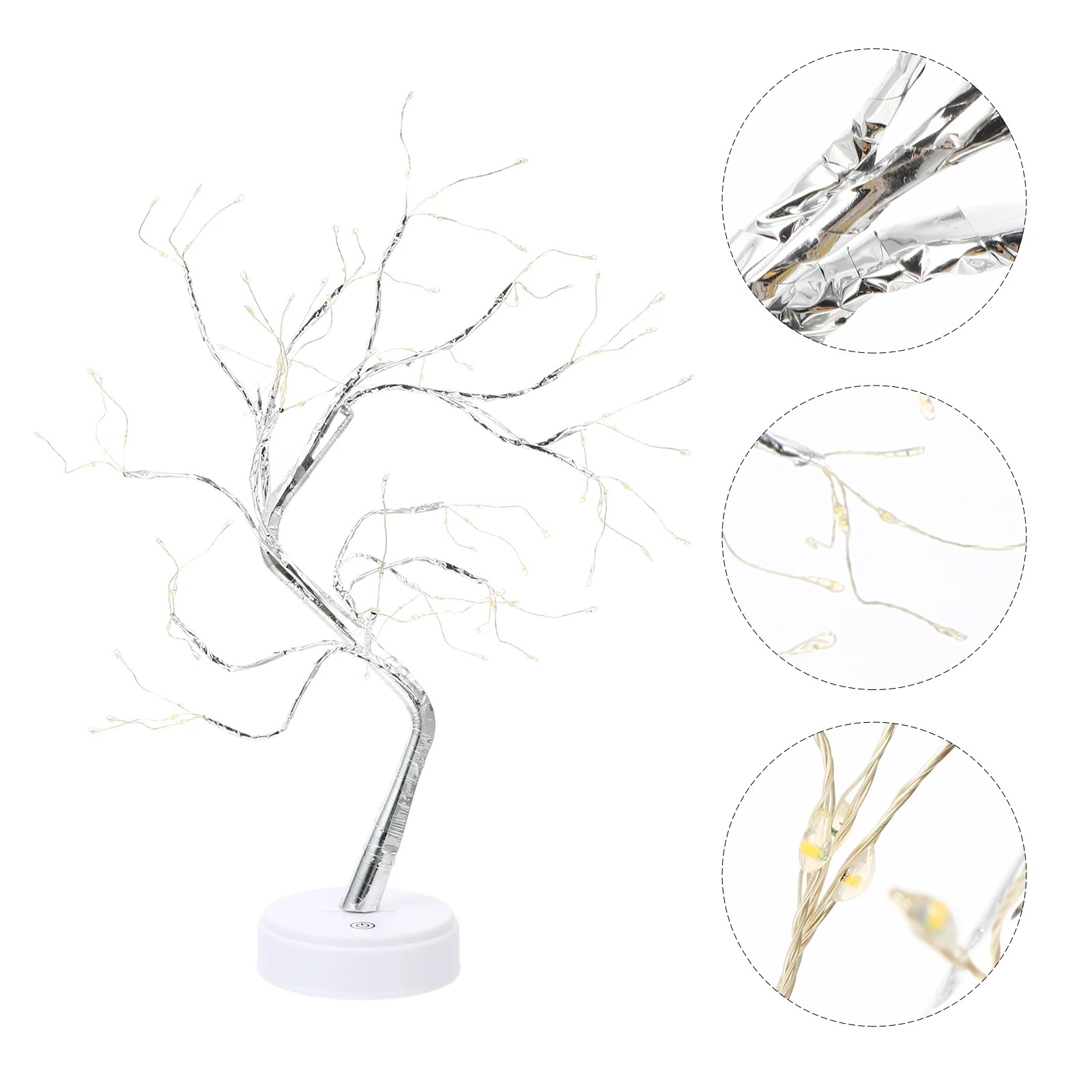 

Copper Wire Tree Light LED Night Light Touch USB Battery Bonsai Tree Light