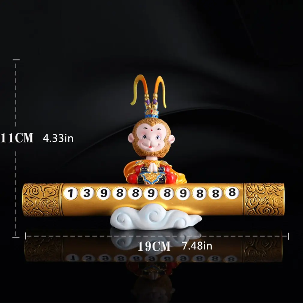

Multifunction Universal Car Temporary Parking Card Telephone Number Sticker Creative Monkey Parking Card Car Ornaments