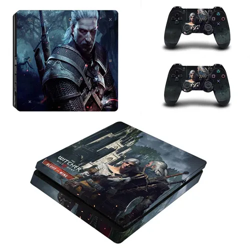 P4SQB0233 Wild Hunter полная лицевая панель PS4 тонкая кожа Виниловая наклейка, стикер для Playstation 4 консоль и контроллер PS4 наклейка - Цвет: P4SQB0233