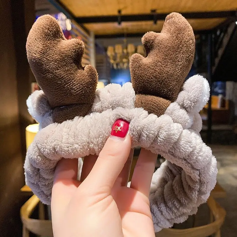

2019 New Hairbands For Women Letter Coral Fleece Wash Face Bow Girls Headbands Headwear Hair Bands Christmas Hair Accessories