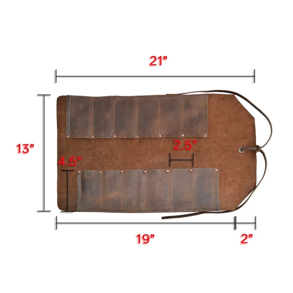 

Big Tool Roll Handmade Folding Roll Bags For Tool Oxford Leather Bag Carving Pocket Knife Cover Portable Multifunction Tool Bags