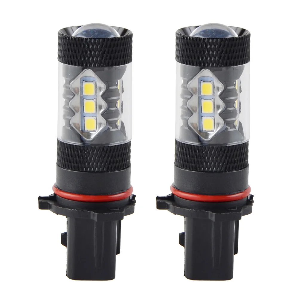 

H2CNC 2pcs P13W Car LED Headlight 7000K Fog Lights 3840LM Motorcycle Bulbs Xenon White 80W Daytime Running Light For Audi A4 Q5